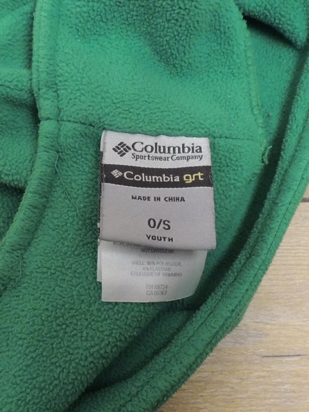 Kids Columbia GRT Omni Shield Fleece Hat Green O/S